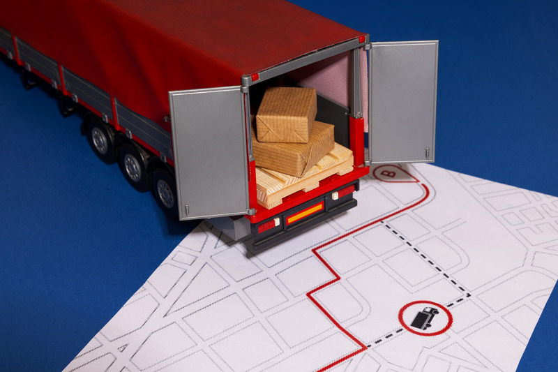 ilustrasi penggambaran tentang bagaimana truck mengangkut cold storage