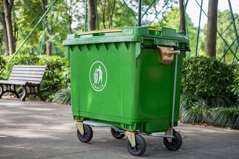 Plastic waste container 1100 liter plastic outdoor garbage rubbish trash storage recycle bin